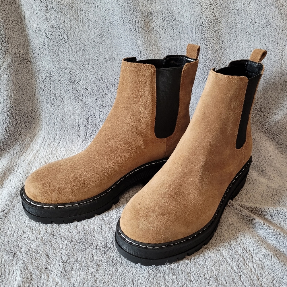 Marc Fisher Tan Ankle Boots